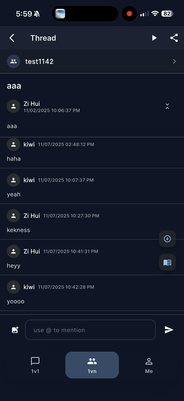 Animated GIF of auto-scrolling feed
